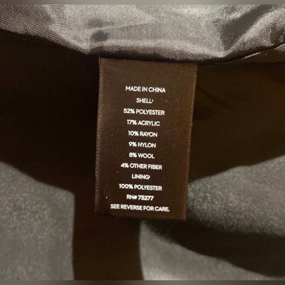 Vera Wang Black, White And Grey Plaid Long Coat - Picture 3 of 4